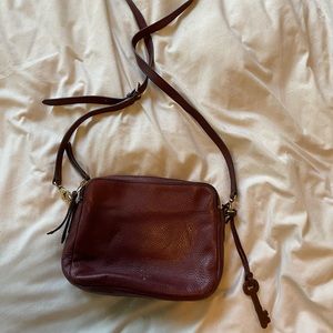 Fossil Burgundy Crossbody